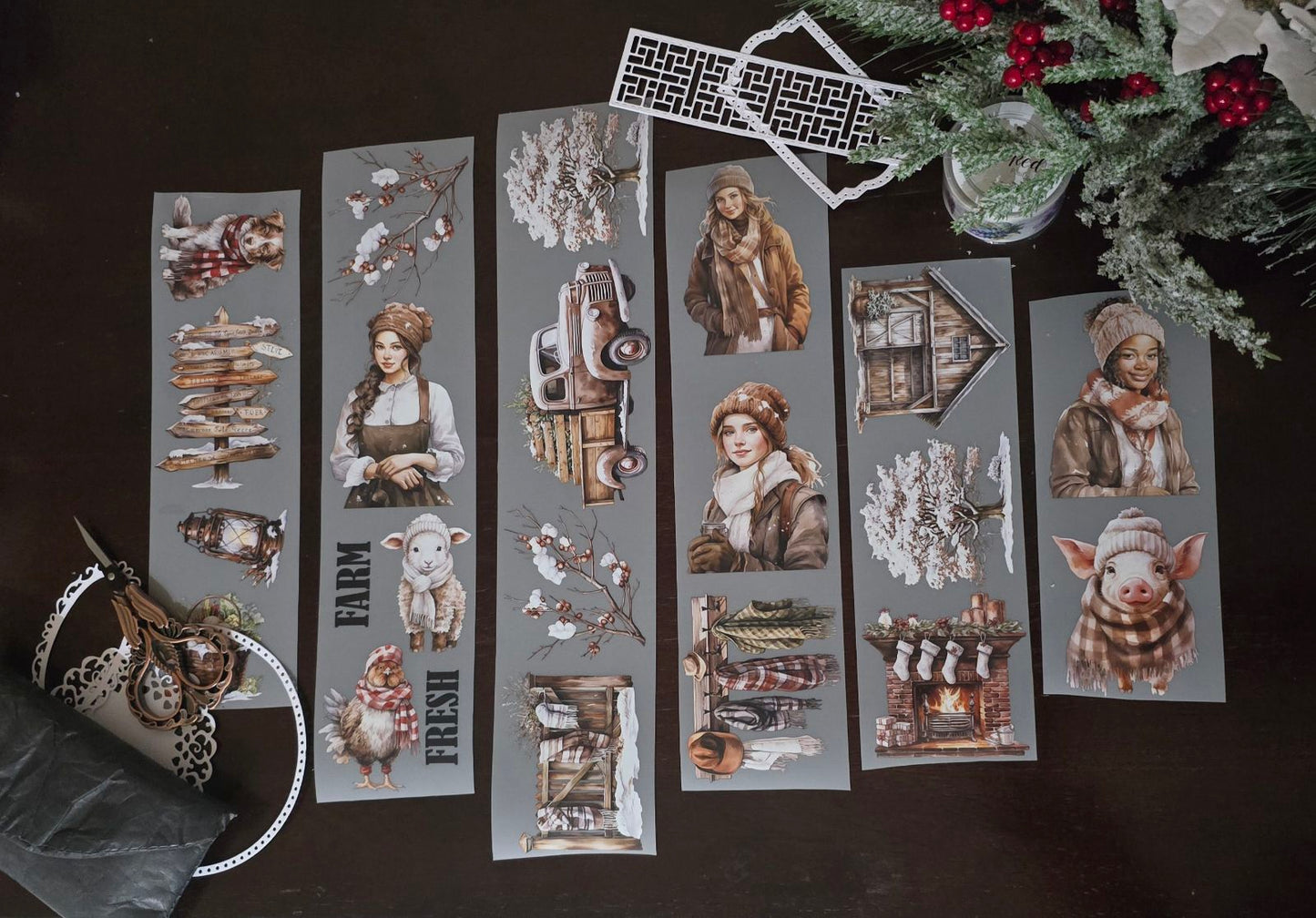 Winter Farm PET Tape - 150cm by 7cm - Christmas Launch
