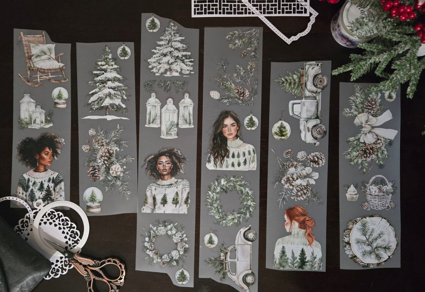 Pine tree PET TAPE - 150cm by 7cm - CHRISTMAS LAUNCH
