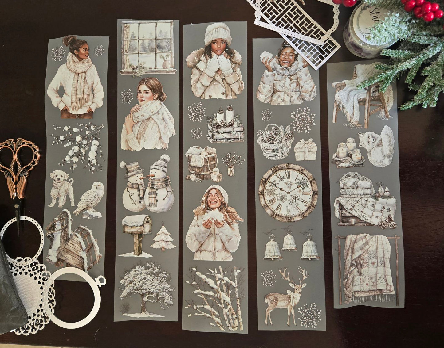 White snowy winter PET TAPE - 150cm by 7cm - CHRISTMAS LAUNCH