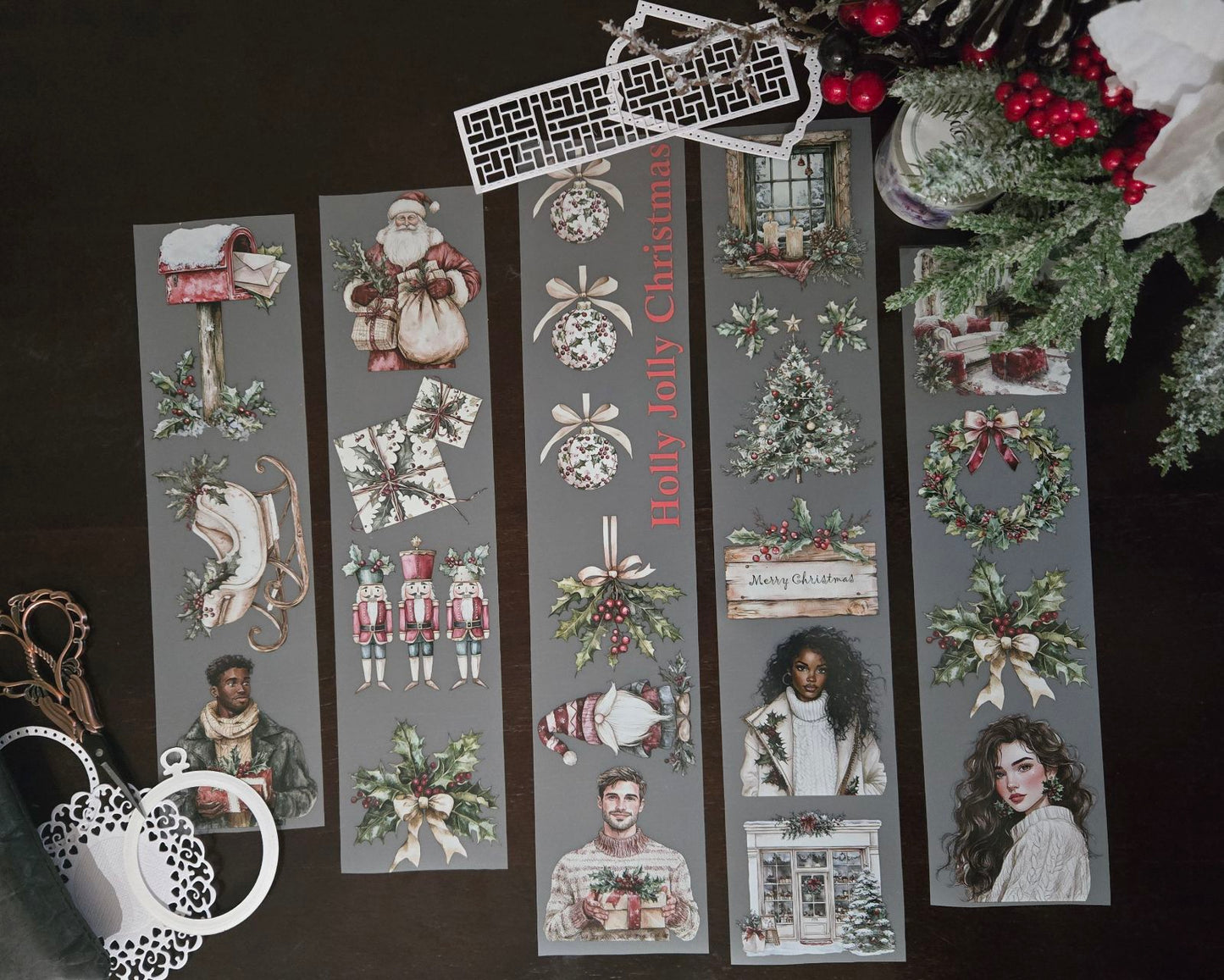 Holly Jolly PET TAPE - 150cm by 7cm - CHRISTMAS LAUNCH