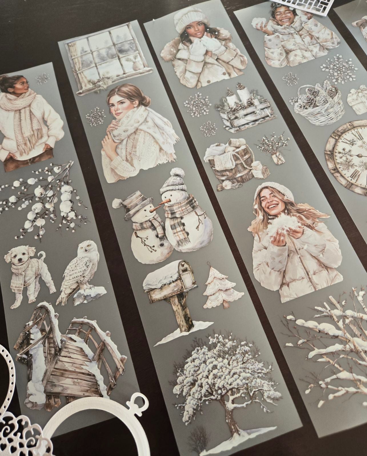 White snowy winter PET TAPE - 150cm by 7cm - CHRISTMAS LAUNCH
