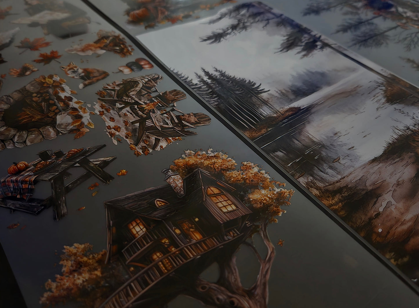 Giant Autumn Cabin In The Woods 12cm