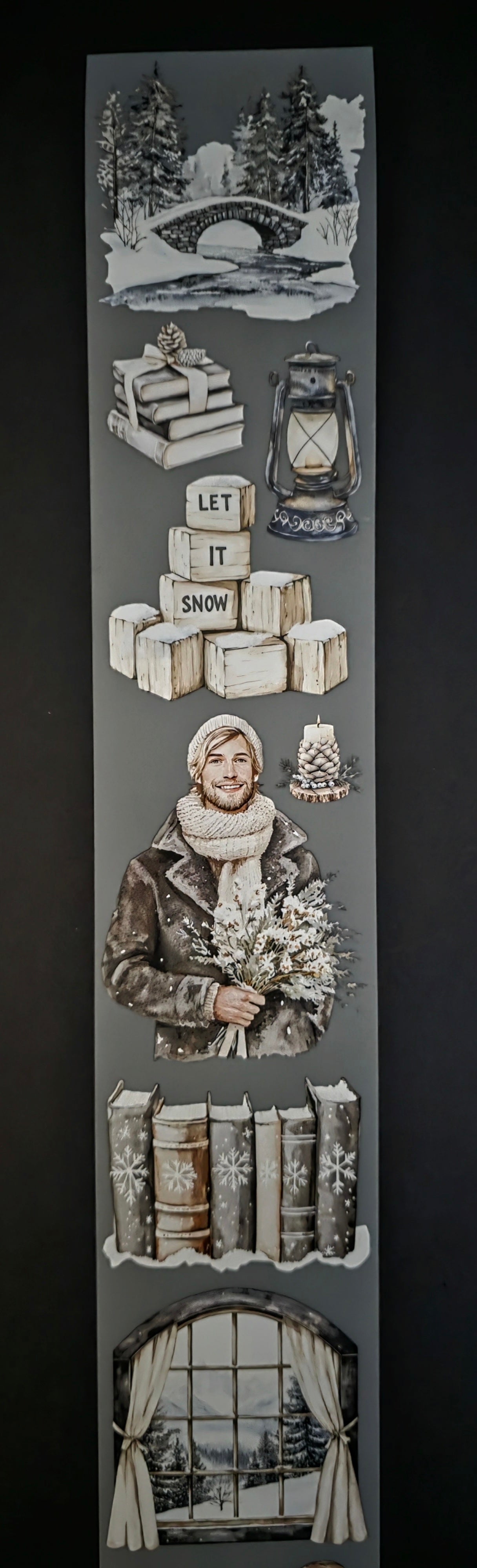Grey Christmas 7cm