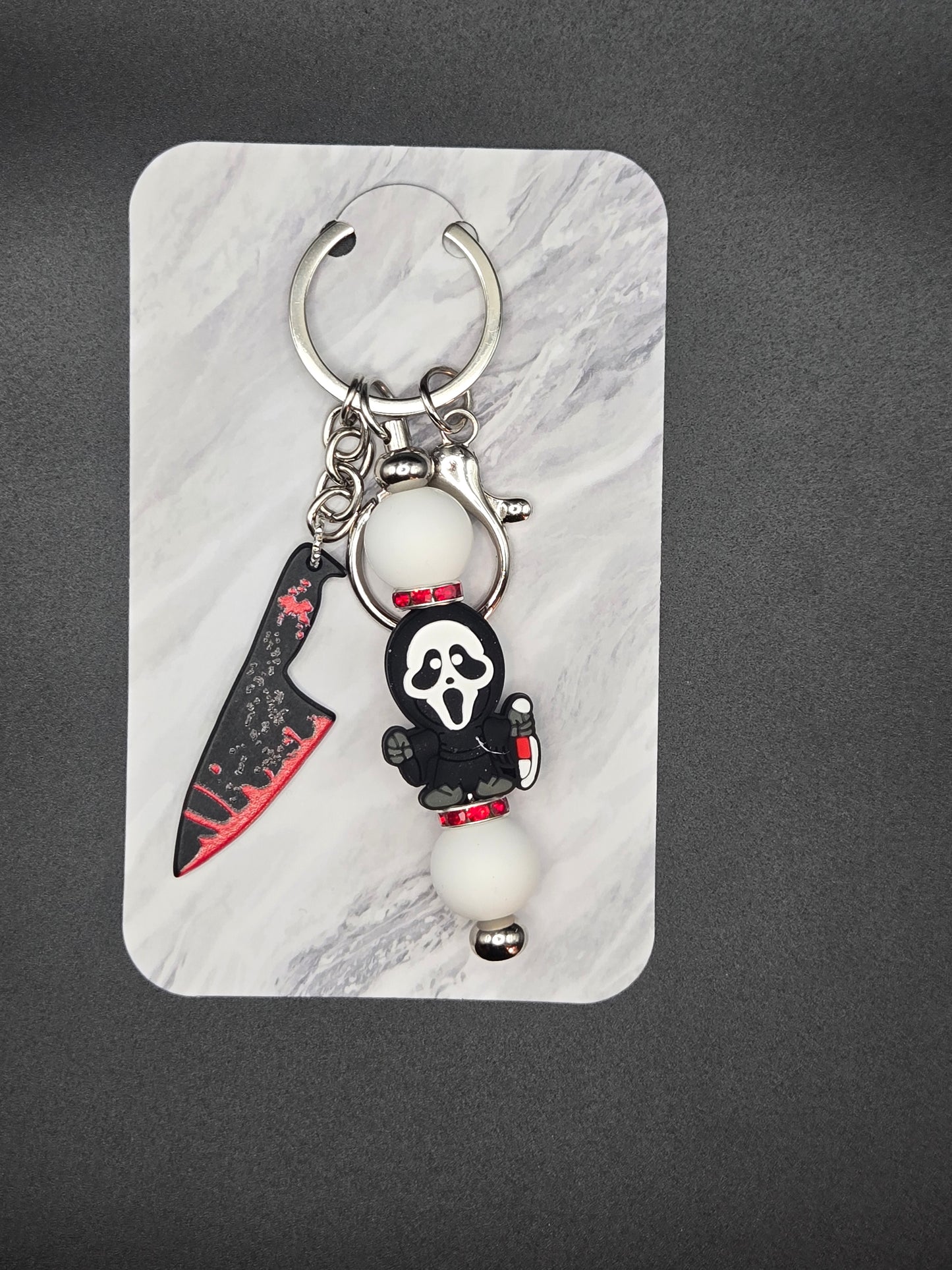 Ghost face dagger keychain