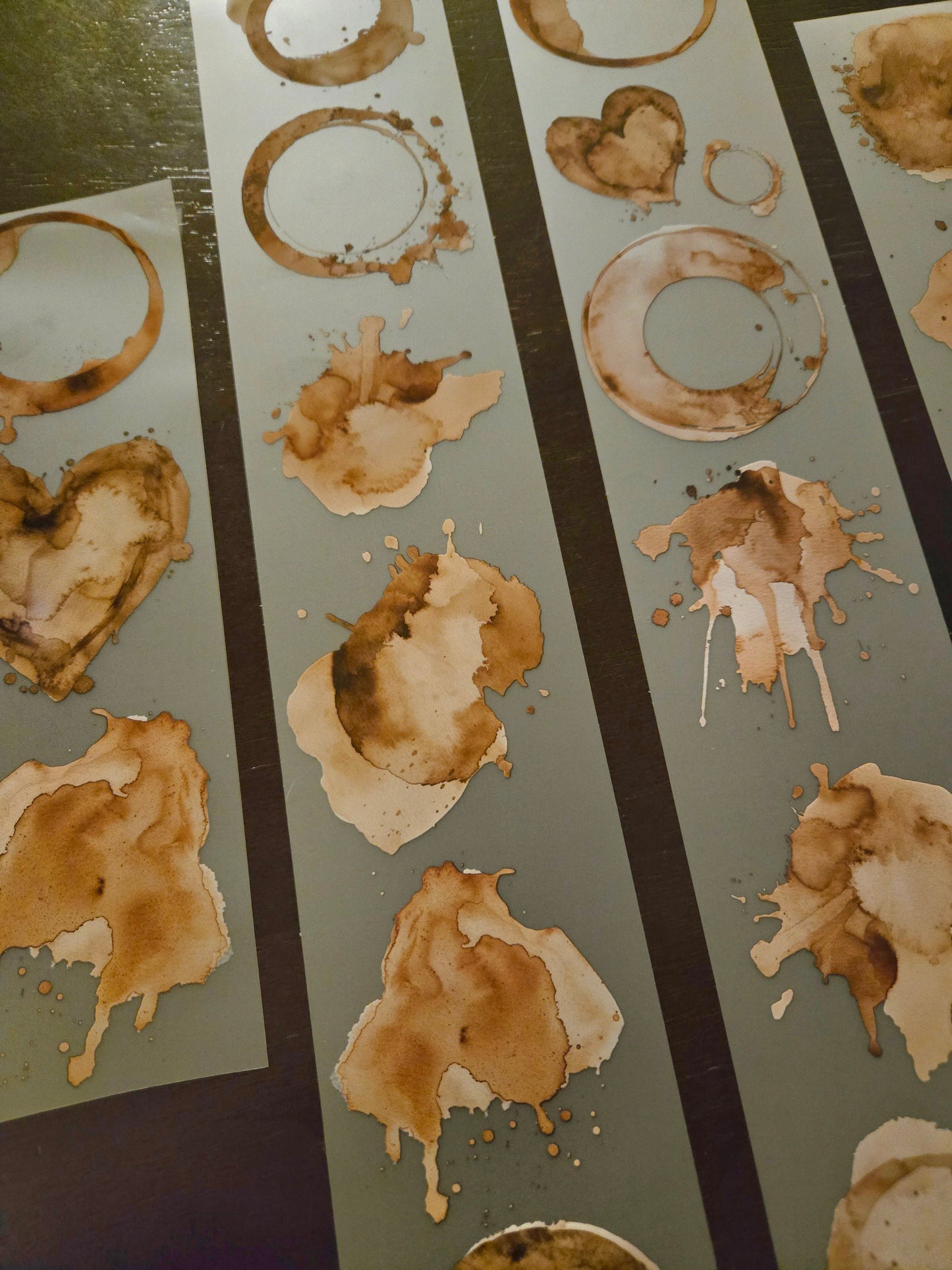 February launch - coffee stains - 7cm x 150cm