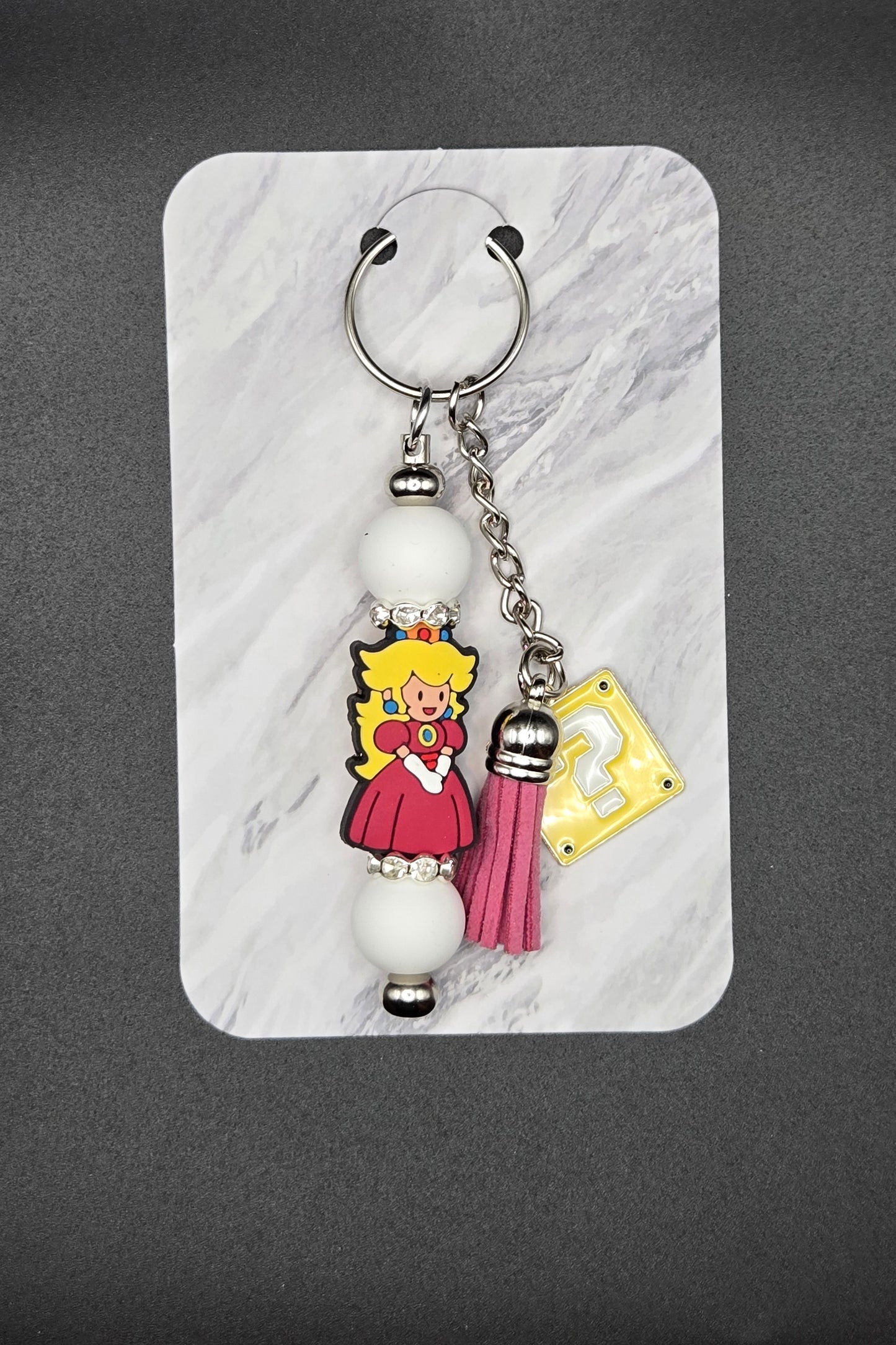 Peach keychain