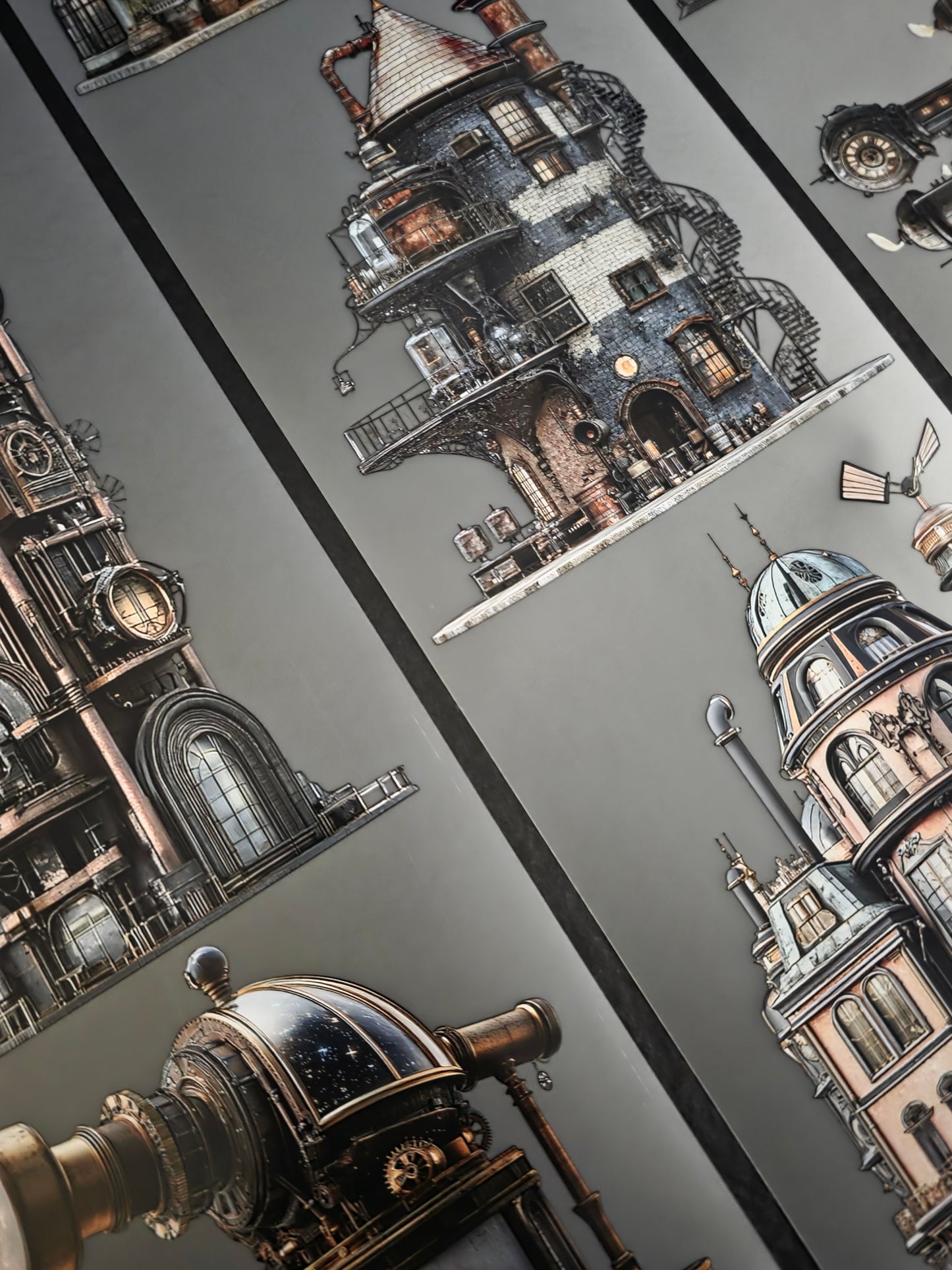 Giant Steampunk Buildings 12cm
