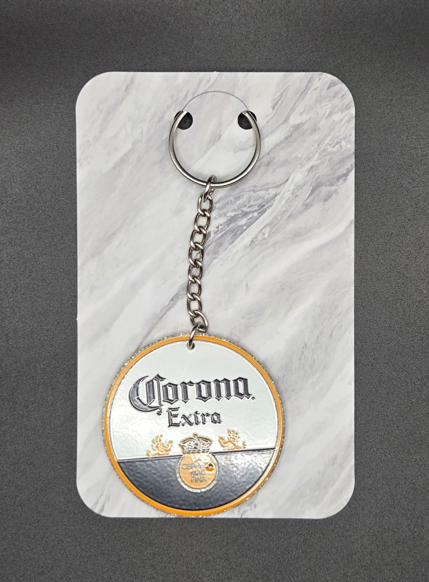 Adult beverage keychain
