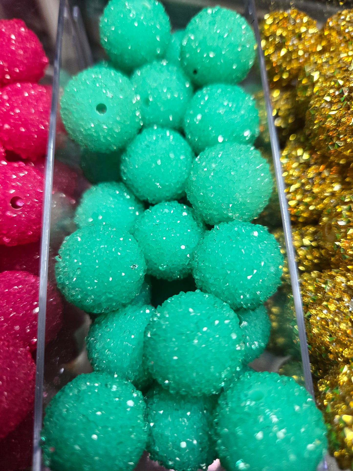 Teal 20mm sugar beads