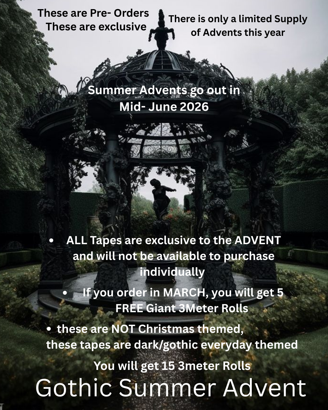 Dark/Gothic 15 Day Summer Advent