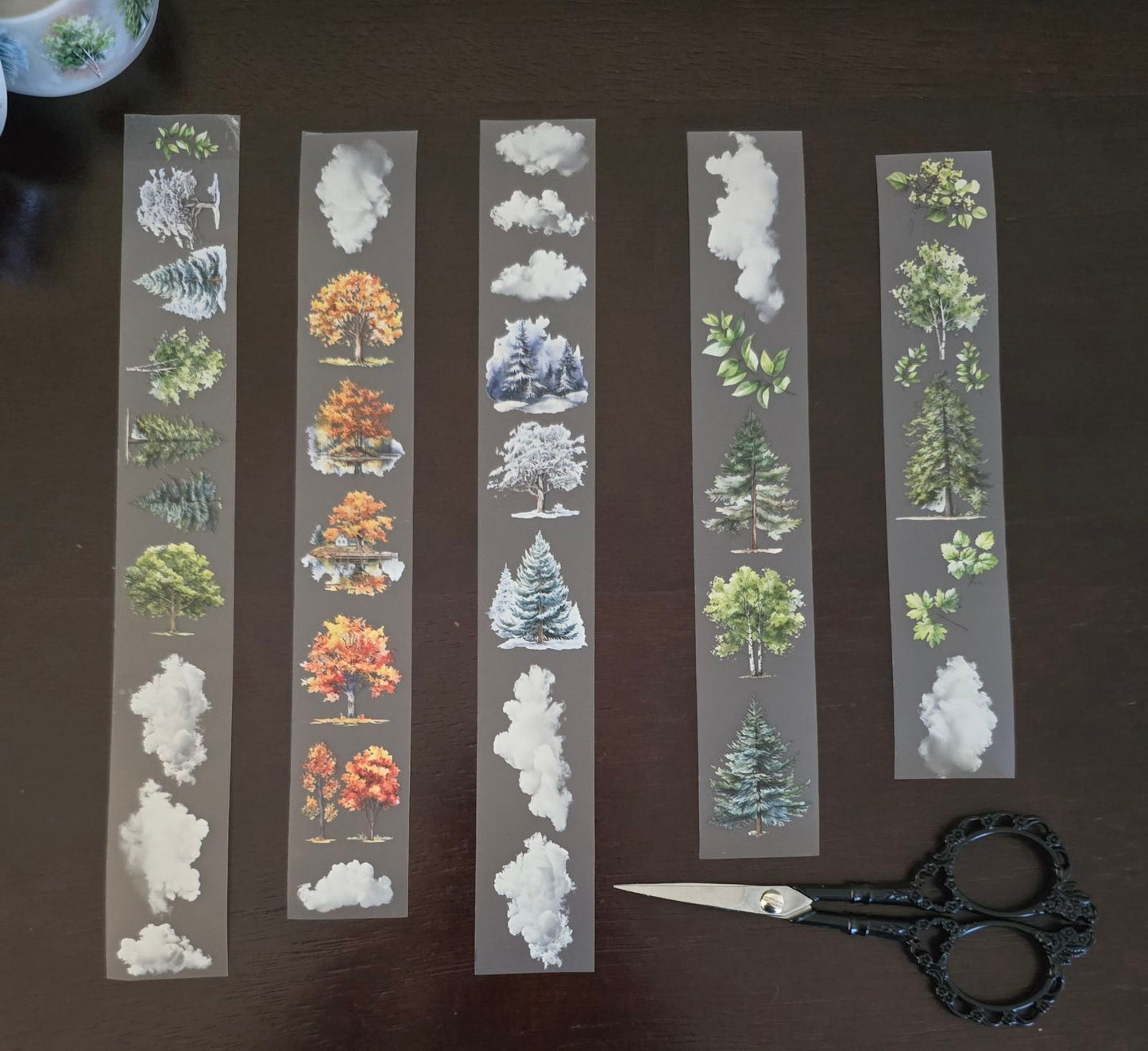 MINI TREE AND CLOUDS TAPE - HALLOWEEN COLLECTION - 3cm x 100cm loops