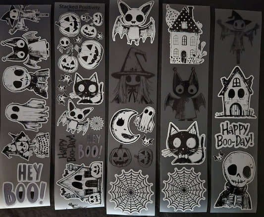 Bkack and White Halloween 7cm