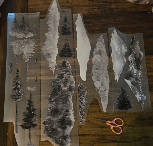 GIANT SILHOUETTE TREES - 12CM X 150CM - APRIL LAUNCH