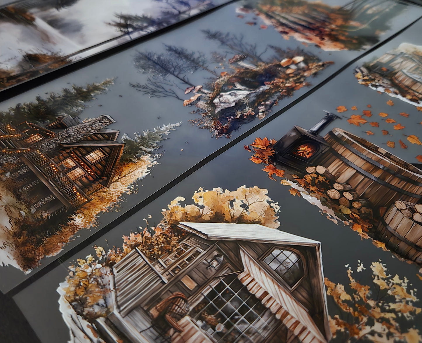 Giant Autumn Cabin In The Woods 12cm