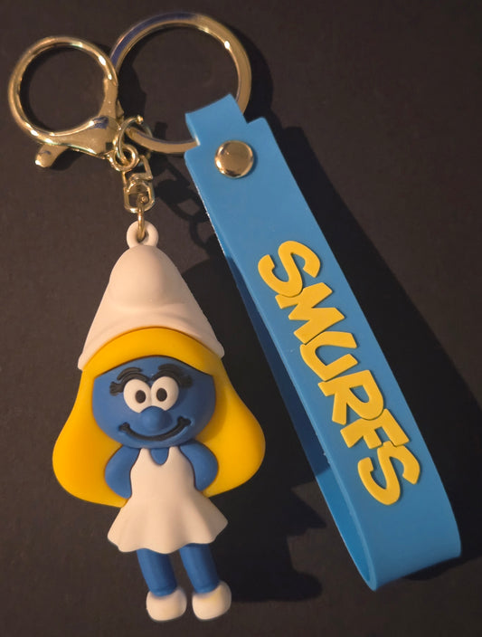 Smurfette Smurfs character key chain