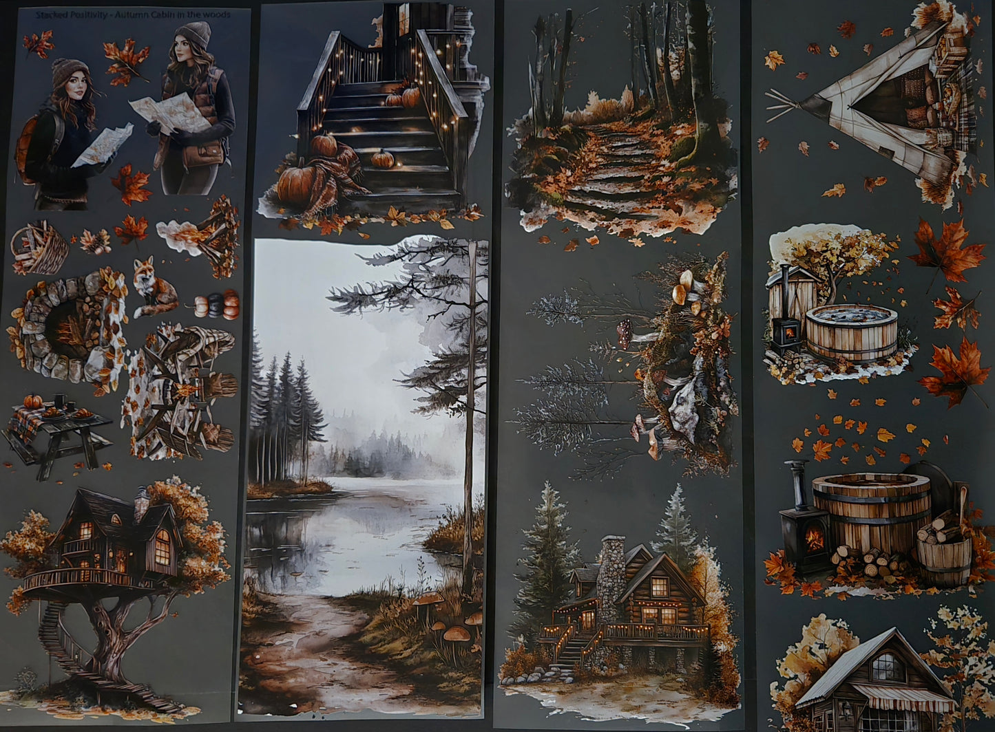 Giant Autumn Cabin In The Woods 12cm