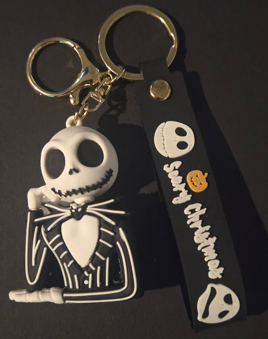 Jack Skellington character key chain (scary christmas)