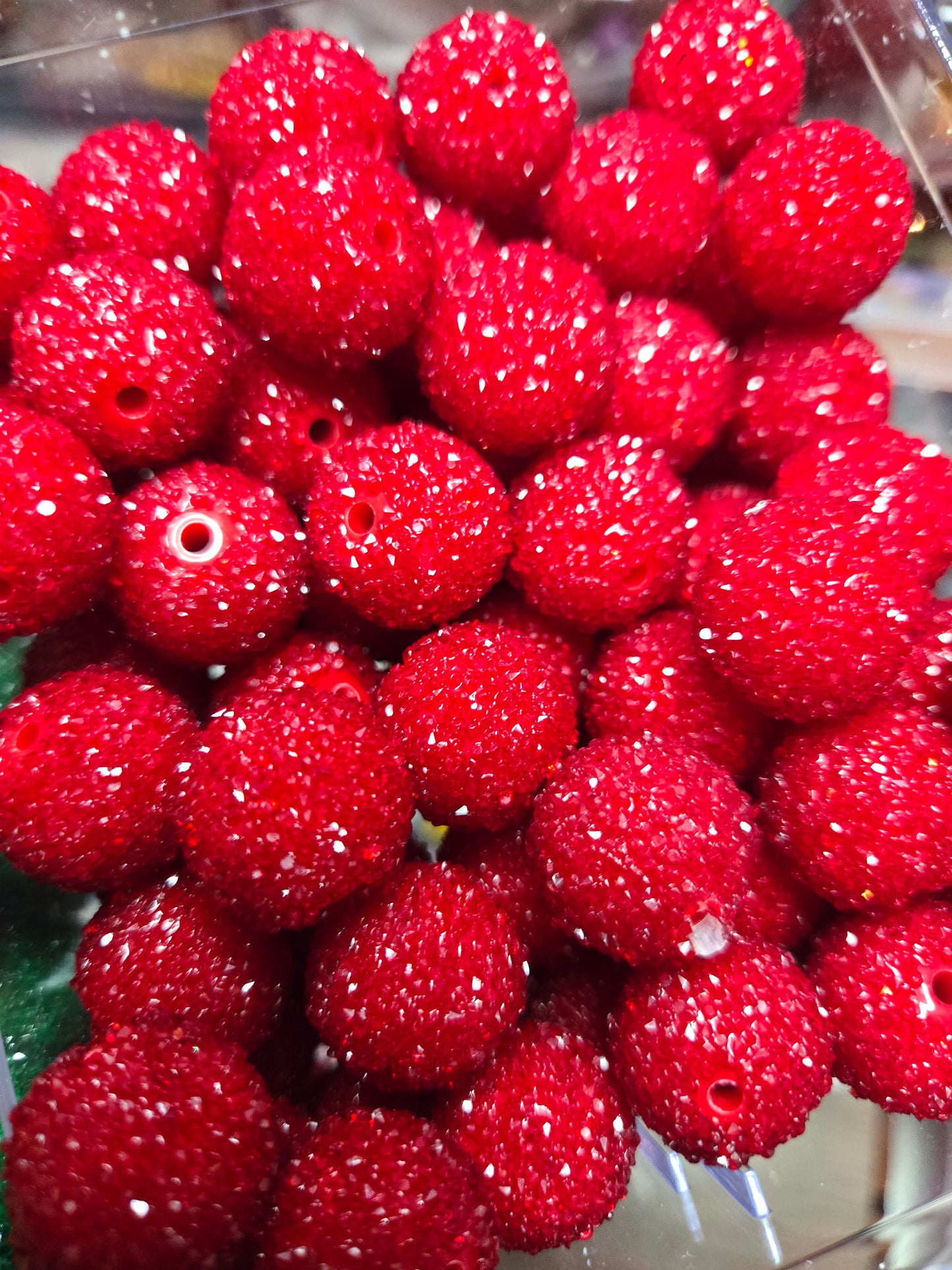 RED 20MM SUGAR BEADS