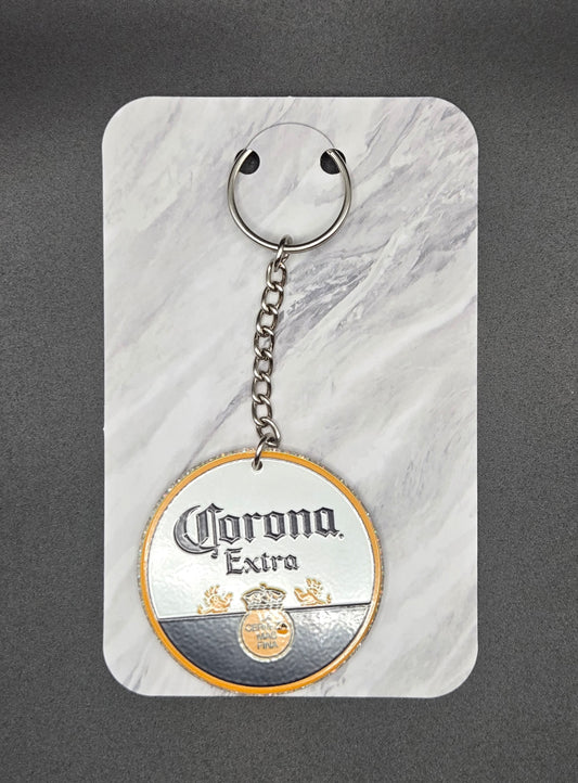 Adult beverage keychain