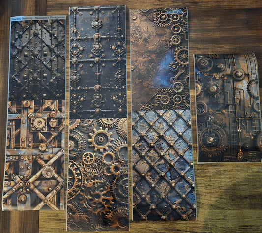 STEAMPUNK BACKGROUNDS - 12CM X 150CM - APRIL LAUNCH