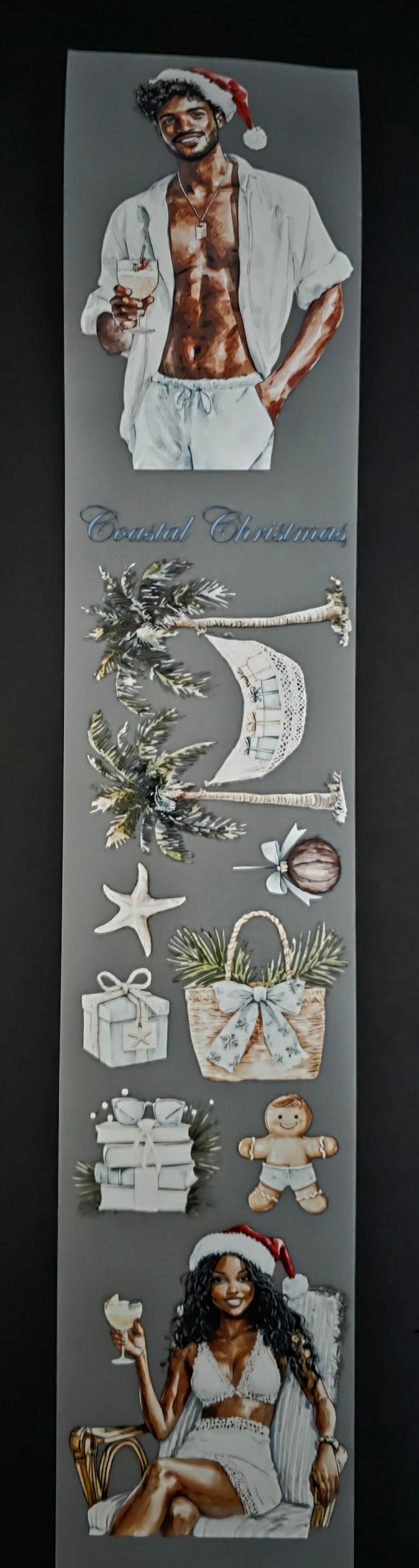 Teal Coastal Christmas 7cm