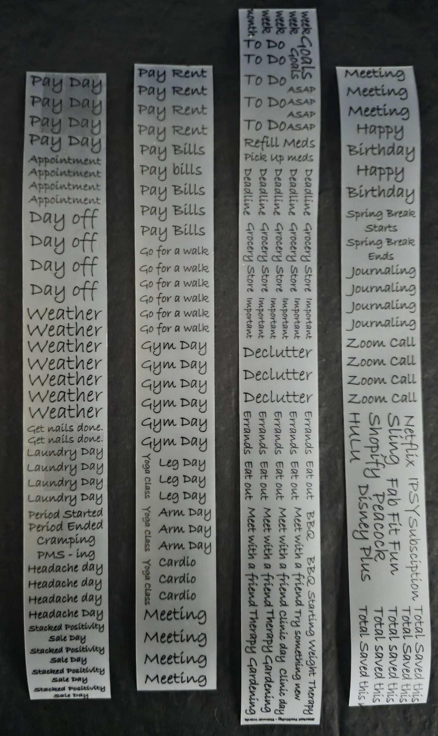 Mini Planner Words 3cm