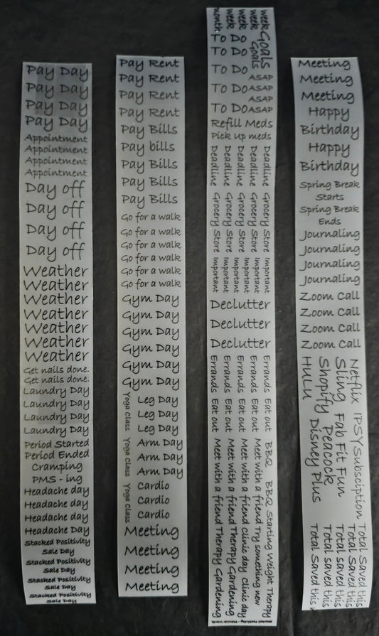 Mini Planner Words 3cm