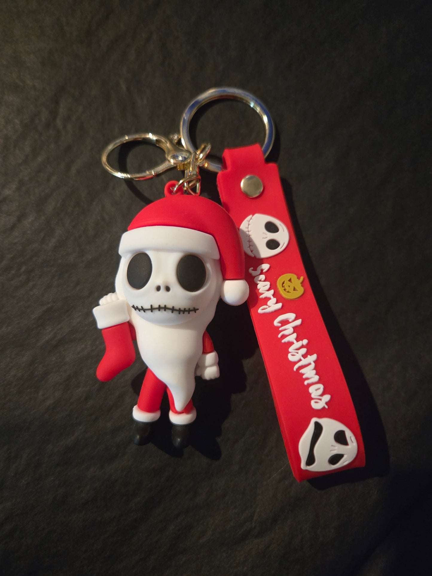 Skellington Christmas character key chain