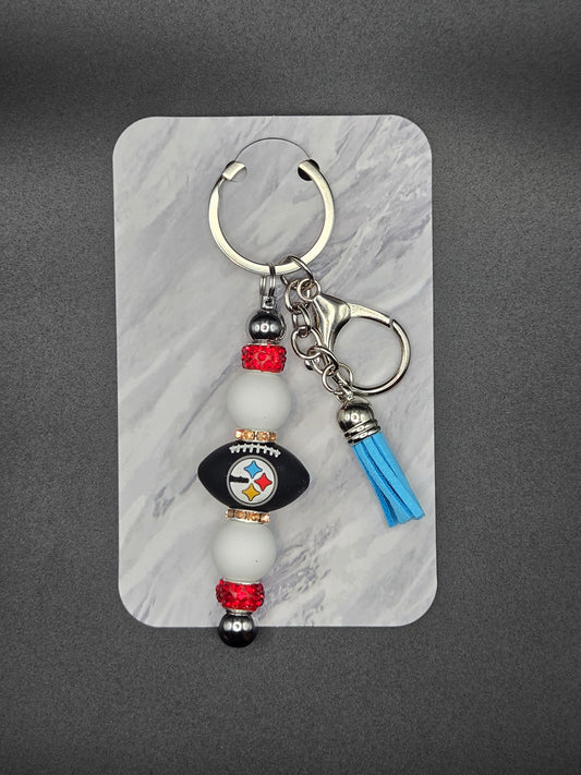 Steelers football keychain