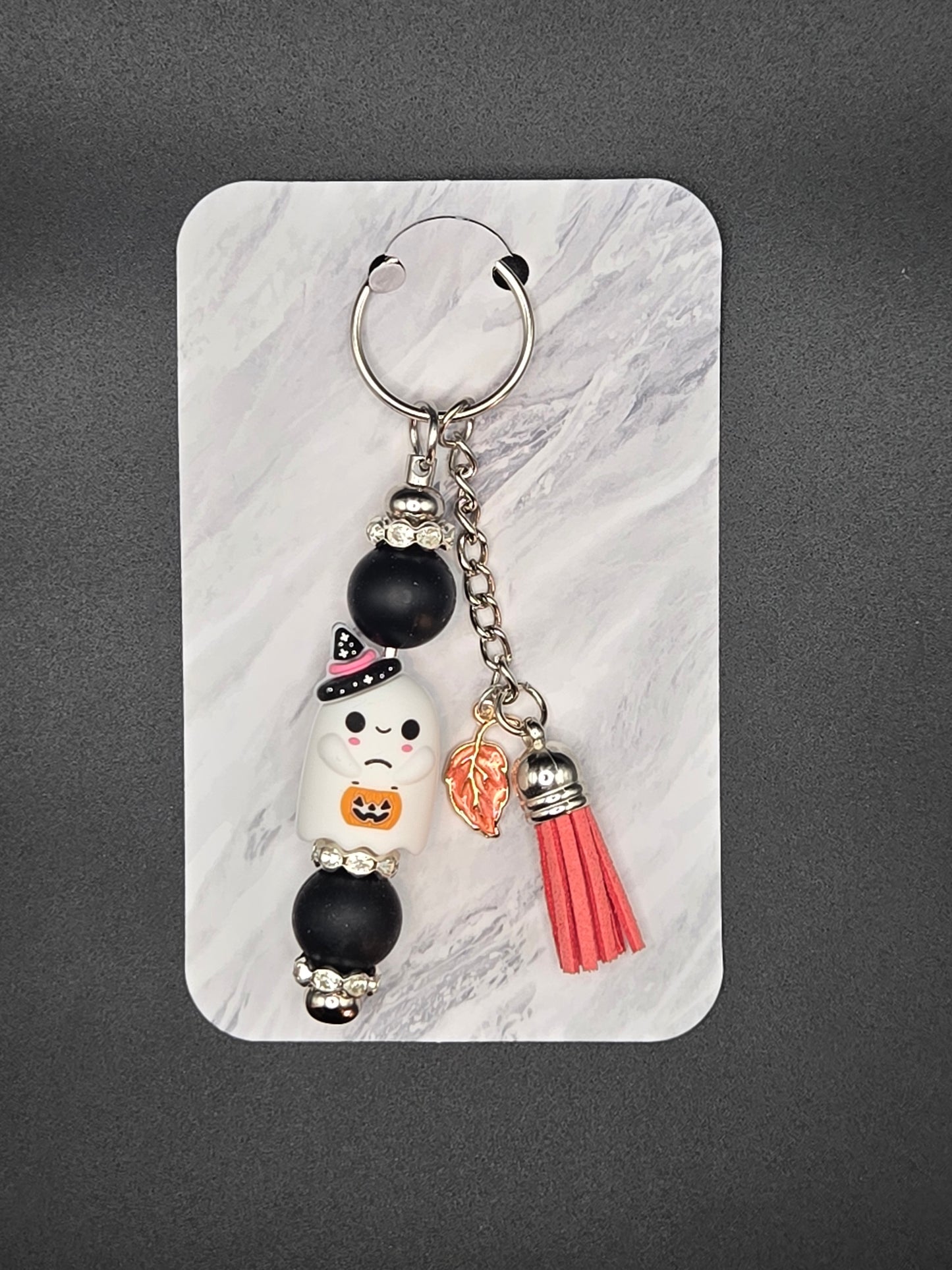 Party hat ghost keychain